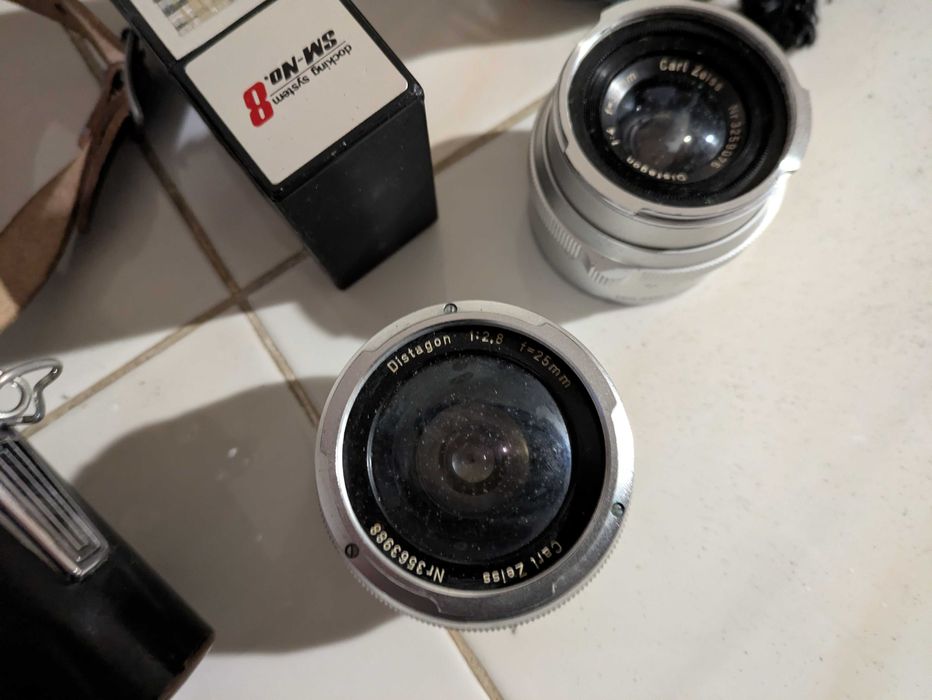 Rara Zeiss Ikon Contarex Bullseye + 3 Lentes (Para Restauro/Peças)