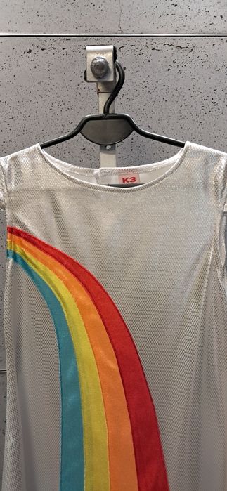 Strój przebranie kostium tęczowa piosenkarka