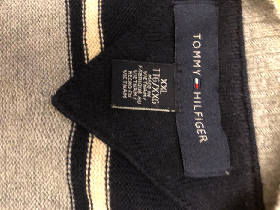 Męski sweter w paski tommy hilfiger XXL