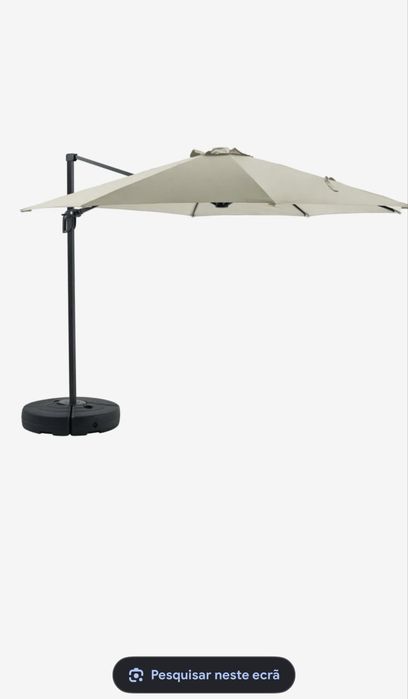 Guarda-sol suspenso TRONDHEIM Ø300 creme