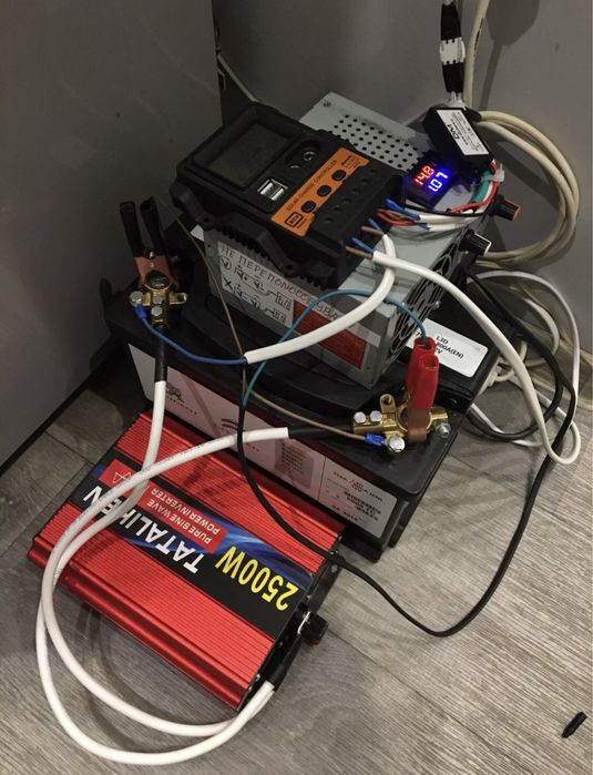 Інвертор 12V-220 2500/1200W Перетворювач напруги Чистий синус 100%