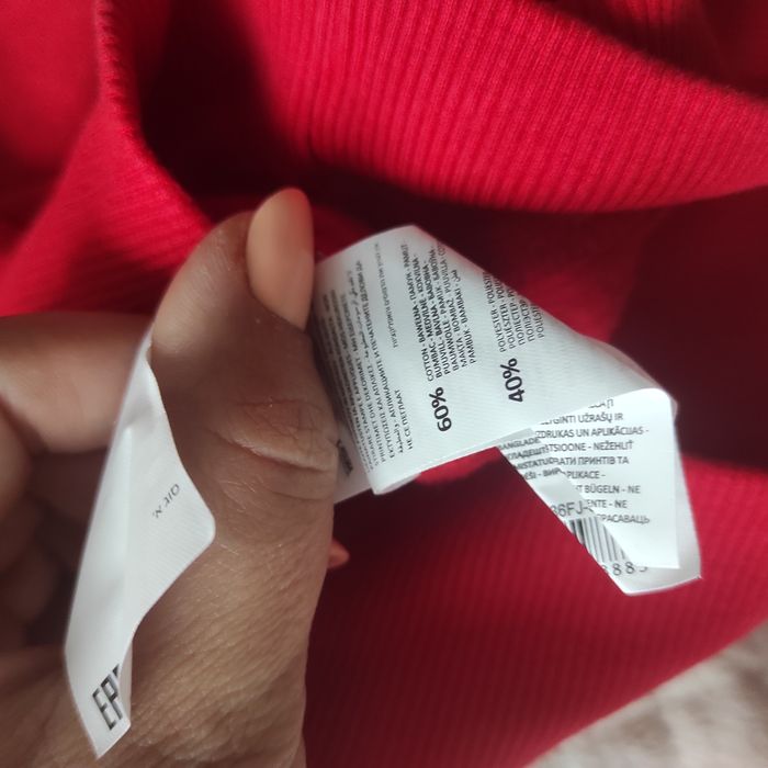 Czerwona bluza z kapturem XL sinsay