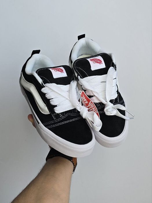 Vans KNU Skool Black White, кеди Ванс Кну Скул , унісекс кеди ванси 36-45