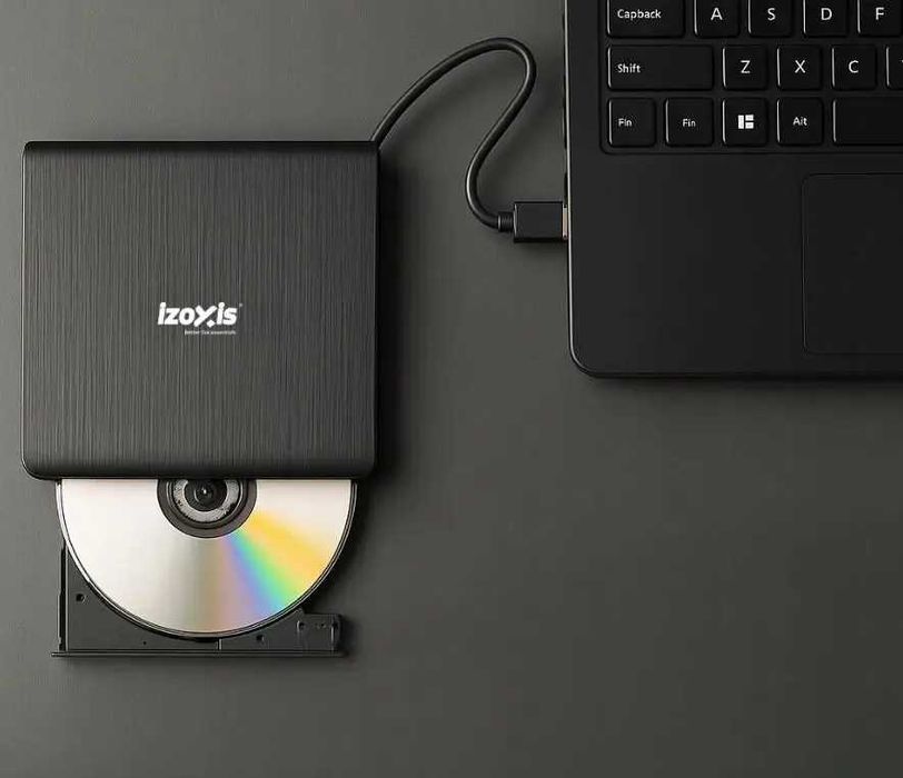 Портативний DVD-привід IZOXIS USB 3.0 CD-R RW для ноутбука або ПК