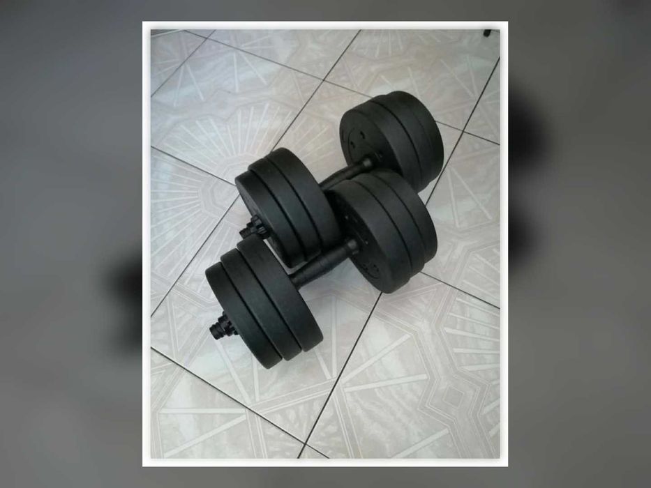 Nowy Zestaw Hantli Regulowanych 2x10 kg Hantle Treningowe Bitumiczne Siłownia w Domu Fitness