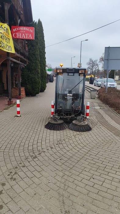 Zamiatarka, zamiatanie ulic, parkingów, chodników, osiedli, sprzątanie