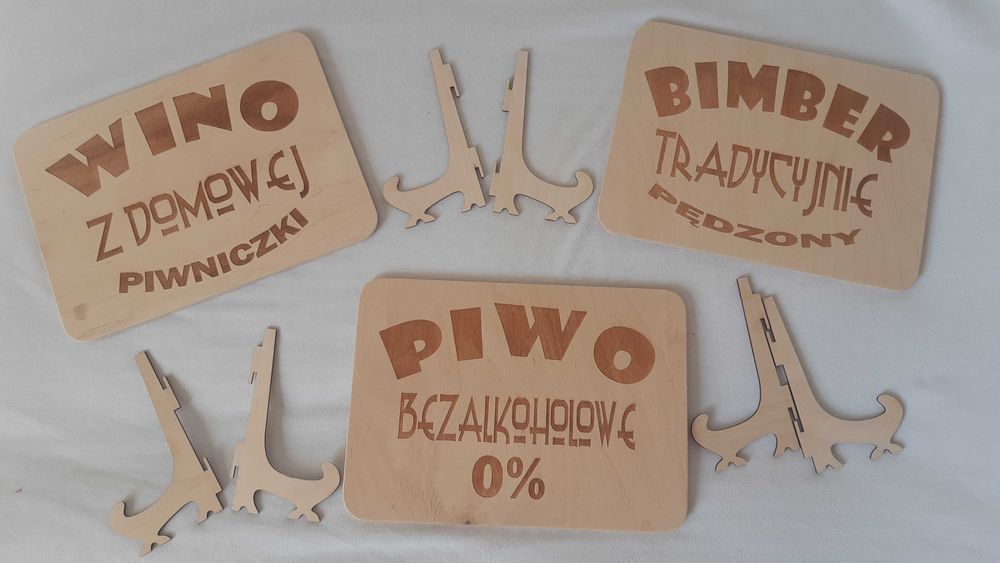 Tabliczki na stół rustykalne / wesele, ślub
