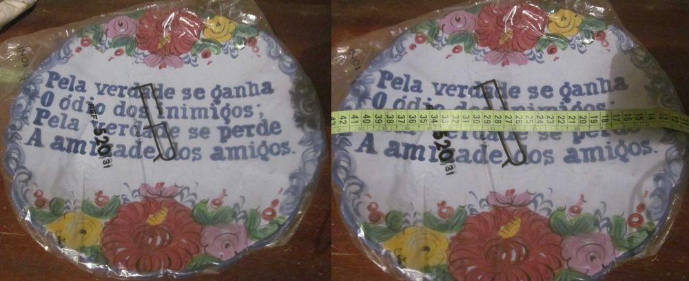 Peças antigas pintadas à mão em cerâmica da marca ALCOBAÇA - tom azul