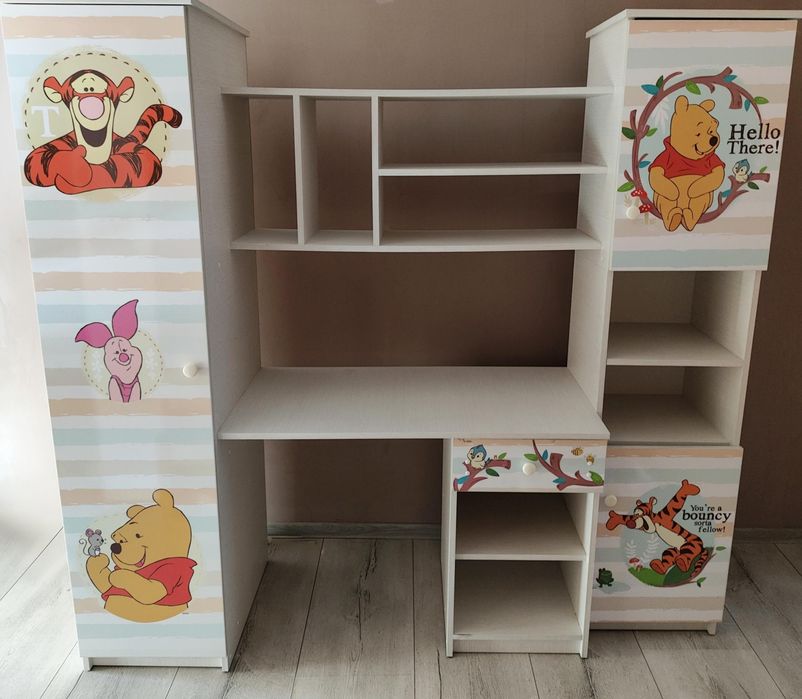 Meblościanka dziecięca BABY BOO meble dla dziecka dziecięce Kubuś Puchatek komplet mebli dziecięcych zestaw