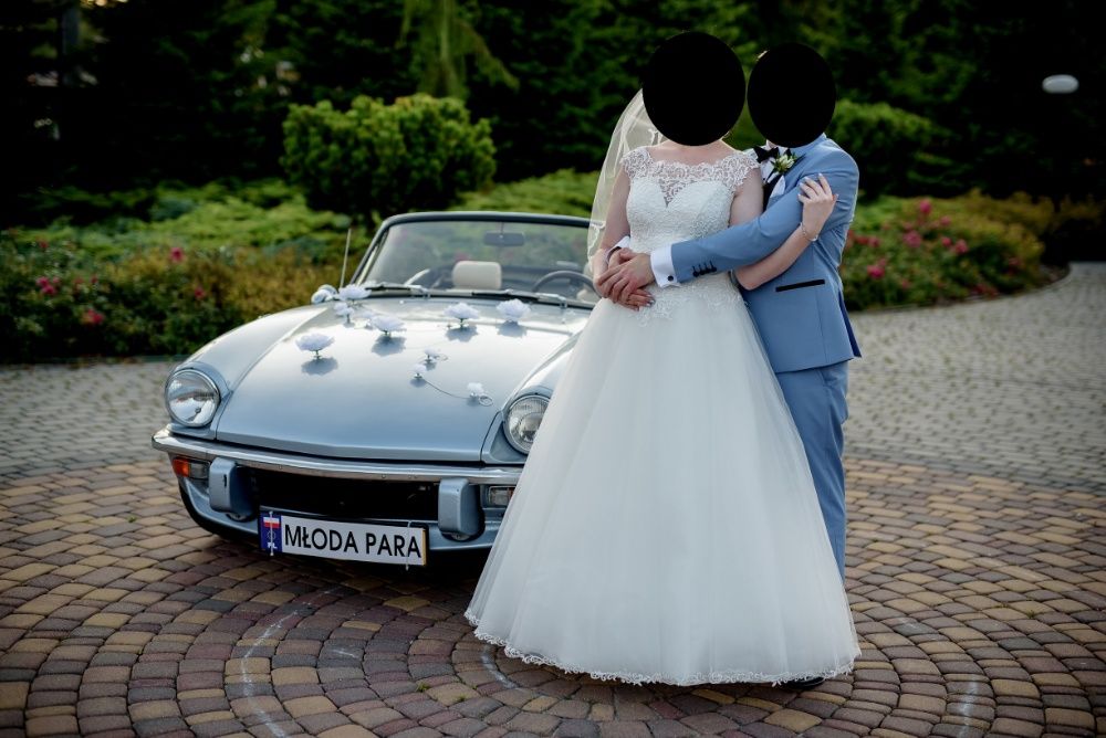 Suknia ślubna + halka + welon