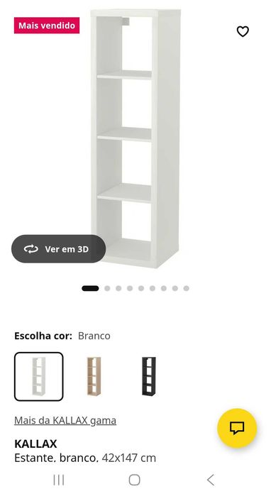 Móvel Ikea Branco kallax