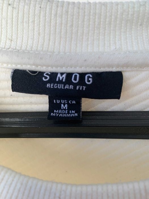 Sweatshirt Texturada Smog Branca / Marfim – Tamanho M – Regular Fit