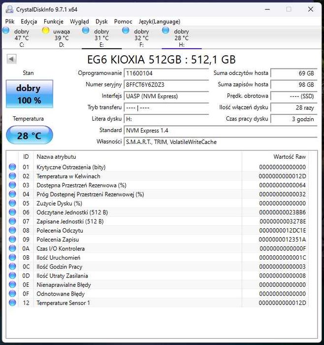 Karta CFexpress Type B 512GB Kioxia BG6.8K RAW PCIe 4.0