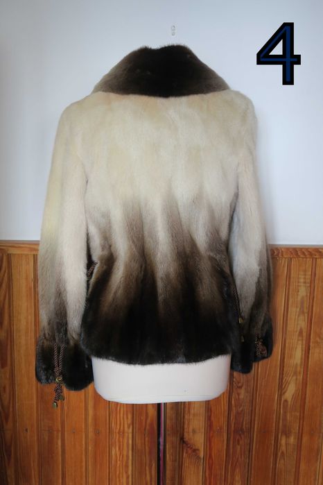 Kurtka z norek Norki cieniowane grzbiety Futro naturalne (4)