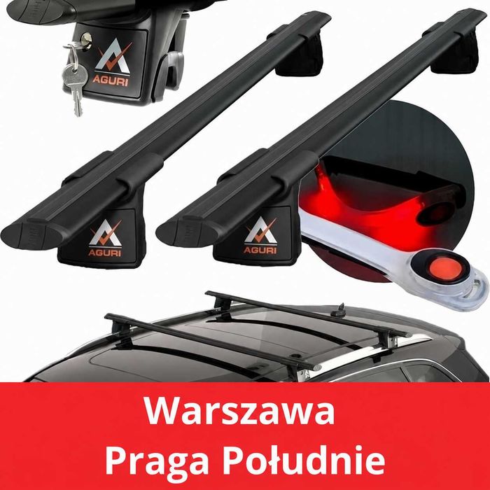 BAGAŻNIK DACHOWY na relingi belki Aguri Runner II Black zamki