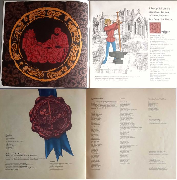 Rick Wakeman - - - - - The Myths And Legends Of King Arthur ... - - LP