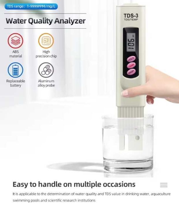 Precyzyjny długopisowy tester wody wysoka dokładność miernik PH + TDS