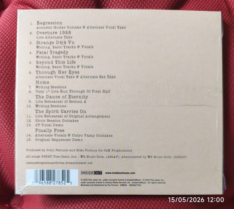 Dream Theater - The Making Of Scenes From A Memory - The Sessions CD