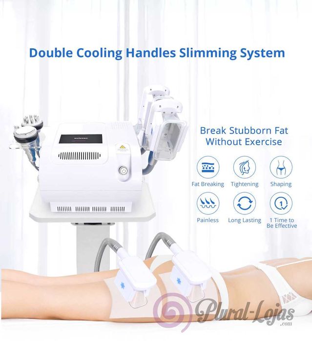 CRIOLIPOLISE DUPLA + Cavitação 60 Watts + RadioFrequencia 150 watts