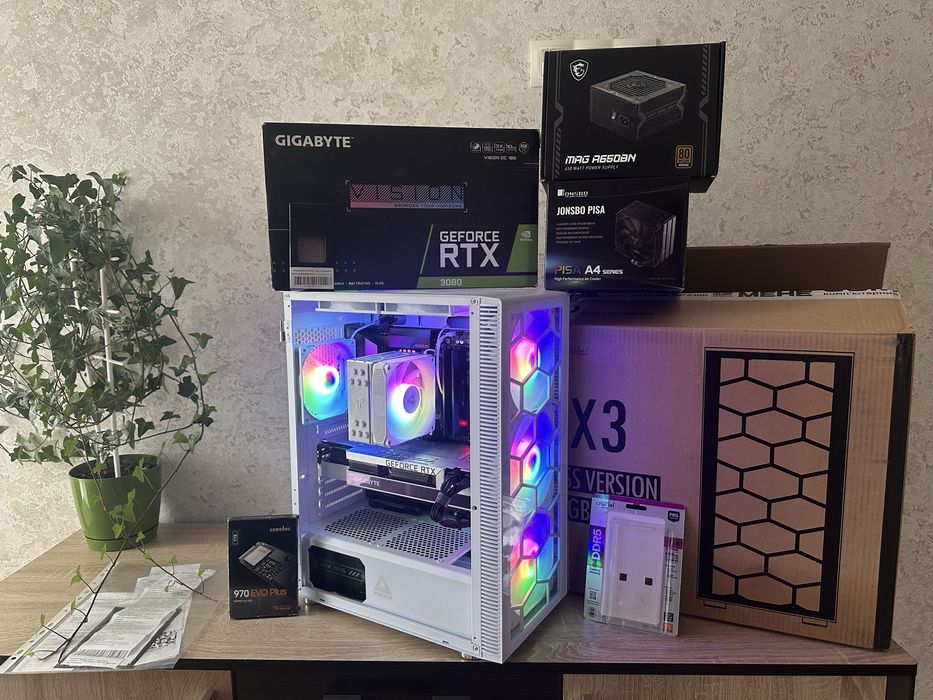 Игровой Пк на гарантии (3080, Ryzen 7 7700, B650, 32gb, 1tb) Am5