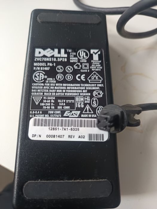 Oryginalny zasilacz do starszych laptopów marki Dell model PA-1 3-PIN