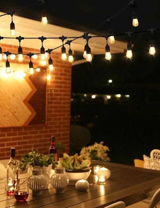 Grinaldas Luzes exterior arraial pátio, jardim ou terraço 15 Metros