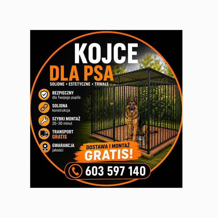 Kojec Dla Psa PREMIUM | TRANSPORT I Montaż GRATIS | Producent
