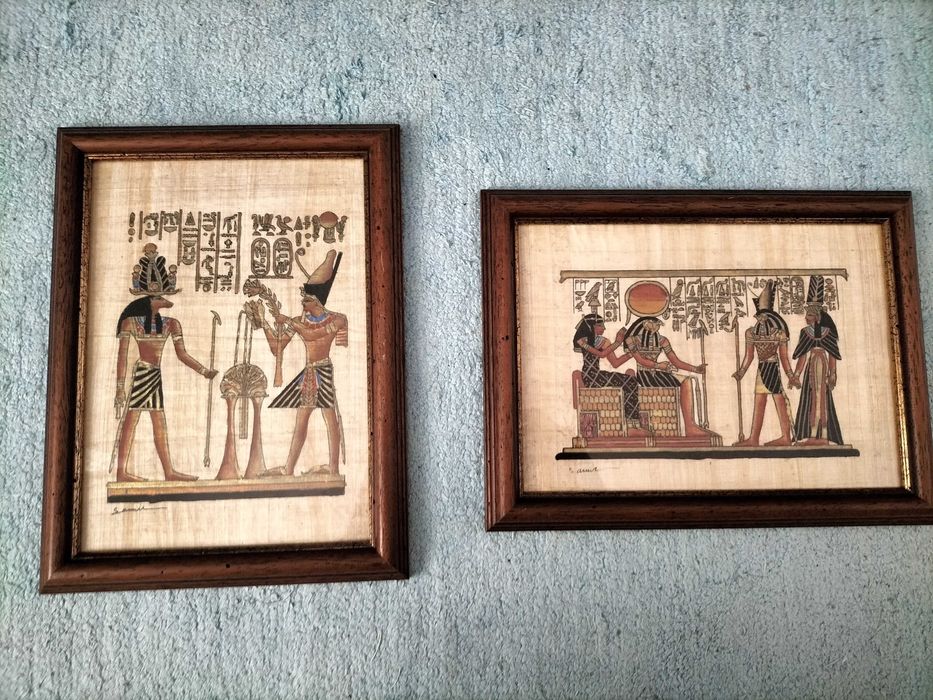 Quadros em papiro (imagens egipcias)