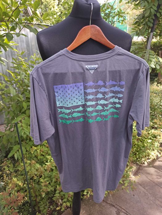 Columbia szary t-shirt męski koszulka M L ts1