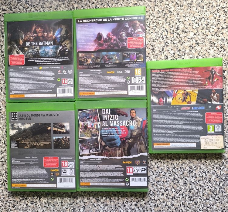 Conjunto de 5 jogos Xbox One
