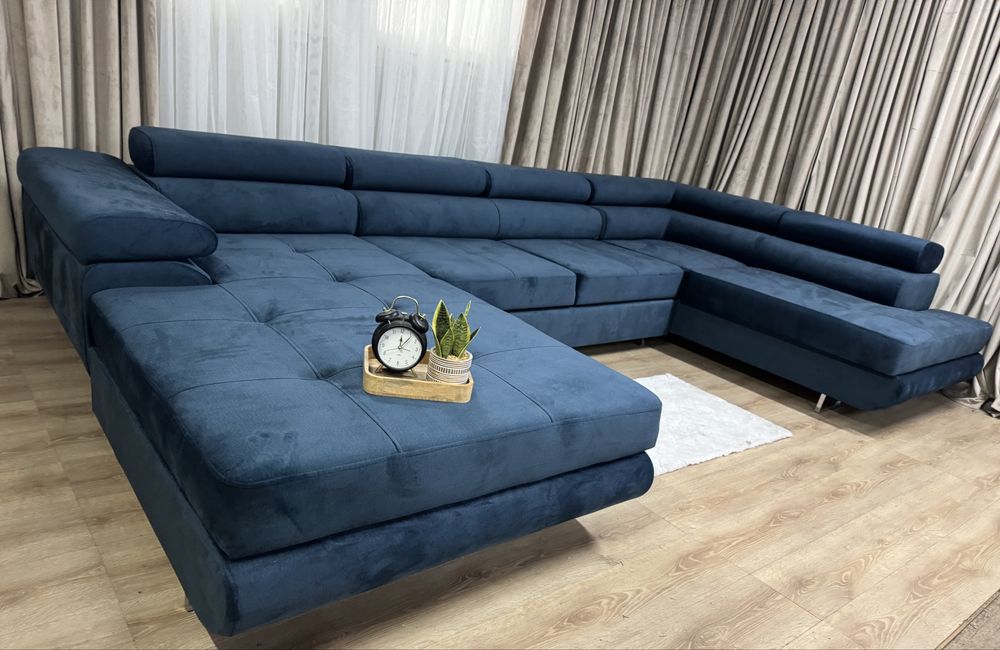 Nowy Narożnik U 350x200 Funkcja Spania Meble Sofa Kanapa Rogówka