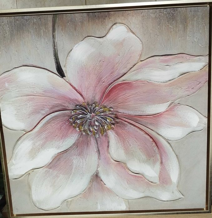 Quadros decorativos pintura em tela com relevo