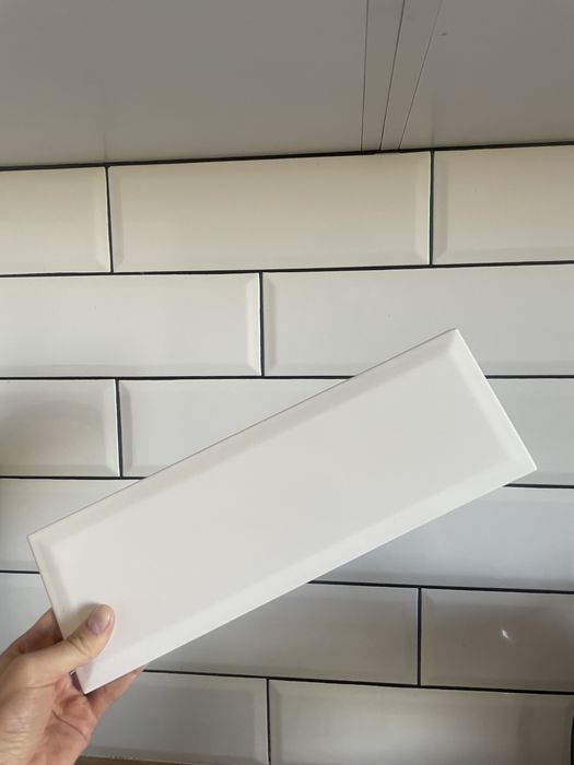 Біла плитка на фартух 15 шт