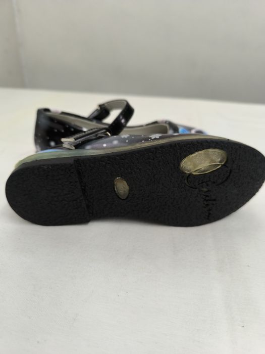 Buty baletki dziewczęce z Elzą czarne rozmiar 30 wkładka 16 cm