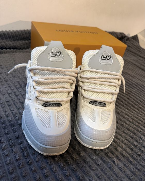 buty lv skate szare