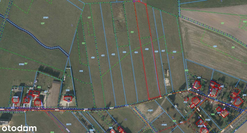 Działka budowlana teren rolniczy  Jemielnica 4432m2