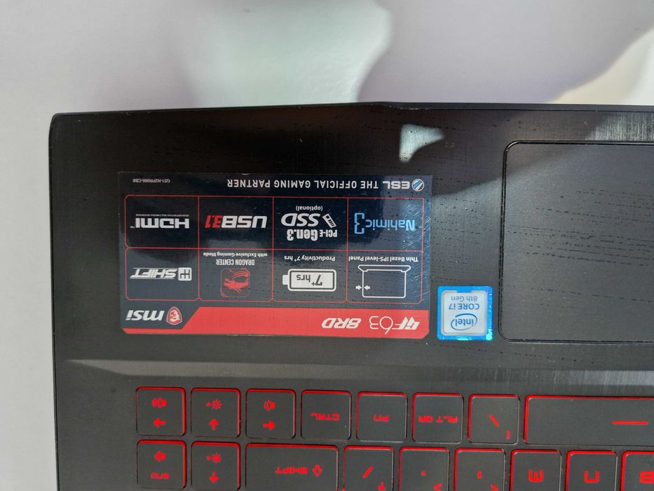 Laptop MSI MS 16R1 CORE I7 8750H 16GB RAM