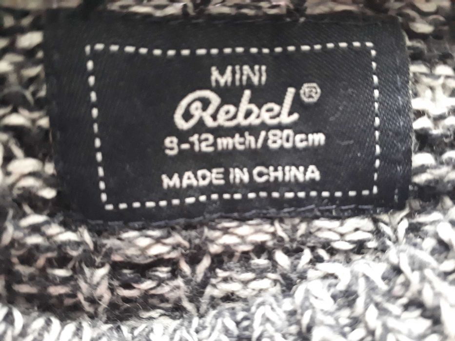 Zestaw 2 ciepłe sweterki Rebel i H&M 80 cm