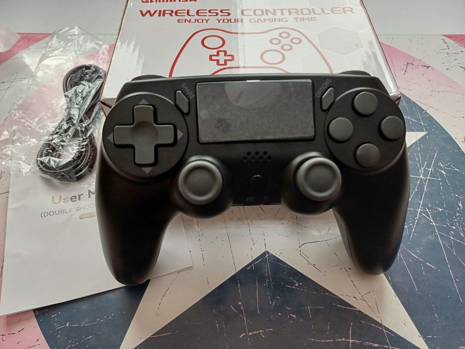 Comando PS4 sem fios preto NOVO