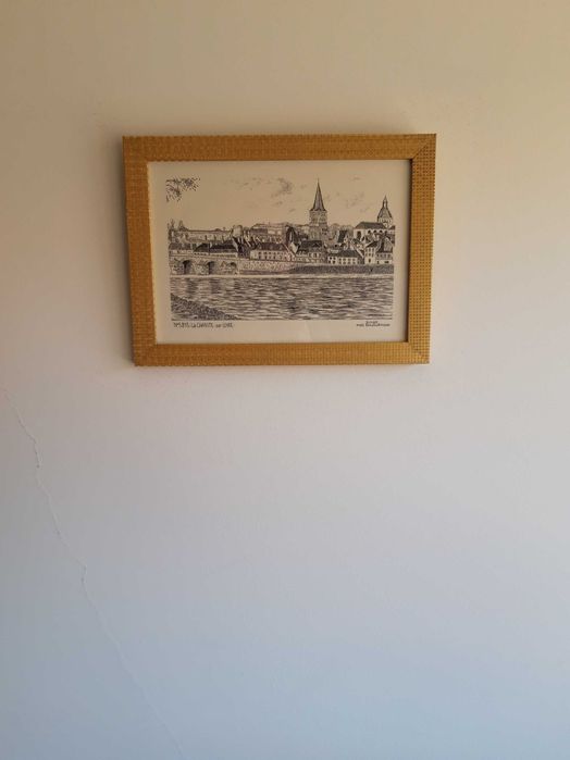 Quadro com desenho paisagista