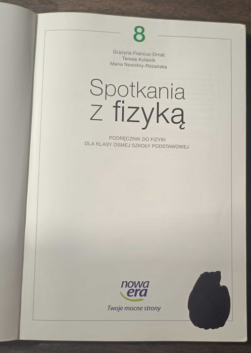 Podręcznik do fizyki dla klasy 8 (nowa era )