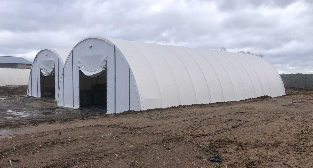 Namiot łukowy magazyn na słomę maszyny rolnicze hala wiata garaż