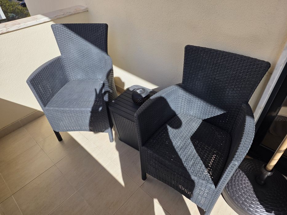 Mobiliário de jardim, conjunto completo