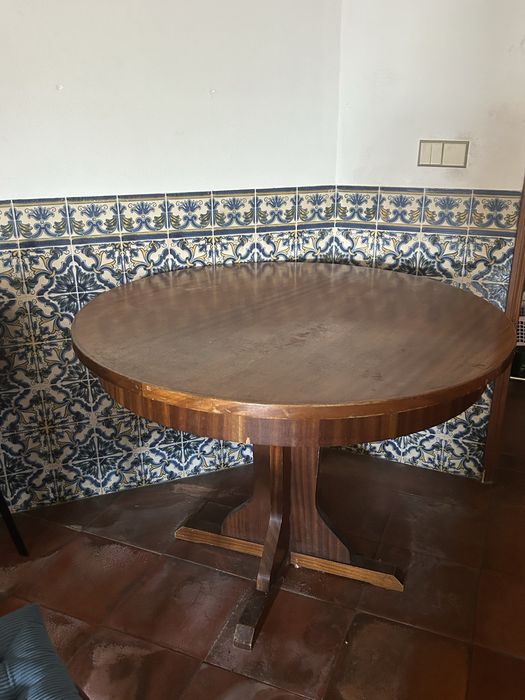 Mesa madeira redonda