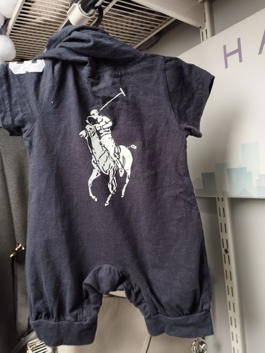 Rampers niemowlęcy kombinezon polo Ralph Lauren czarny
