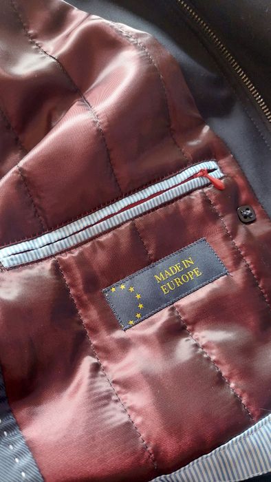 Elegancki  jesienny granatowy męski płaszcz Kurtka Lavard rozm M/L