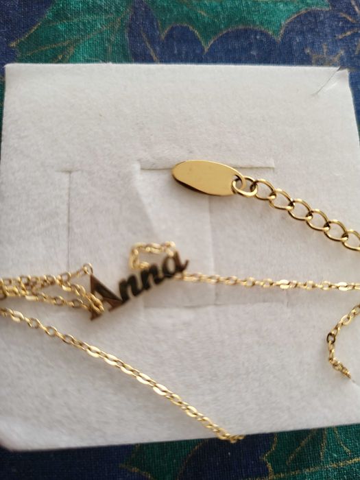 piękny naszyjnik -tombak z imieniem Anna