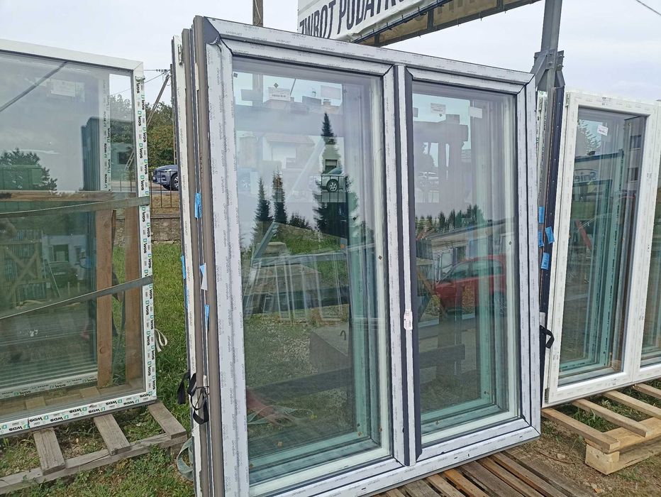 Okno tarasowe pcv 180/200 antracyt