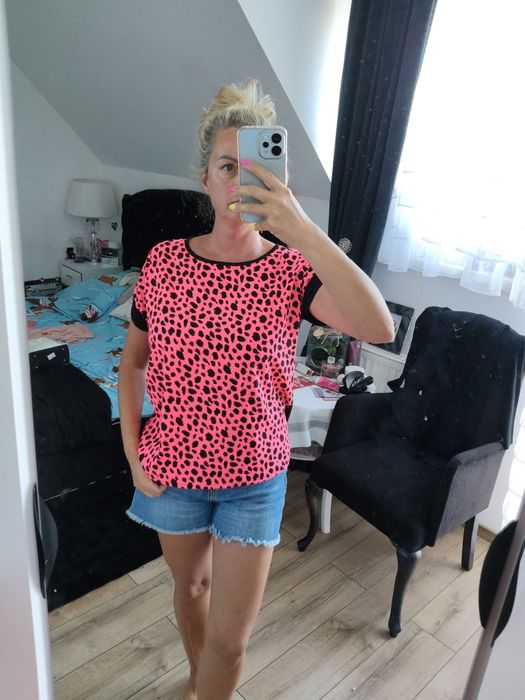 T-shirt centki ciapki roz L