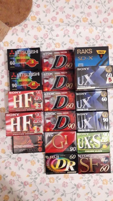 Cassetes Virgens Novas, Seladas. TDK, SONY, Mitsubishi, Outras